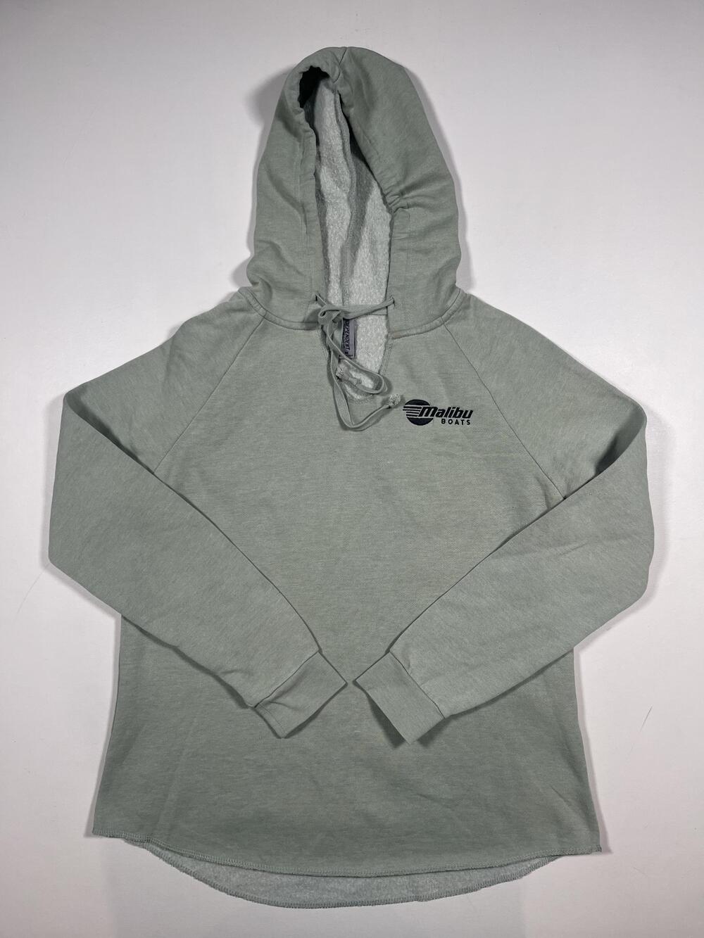 Independent Trading Company Hoodie Womens Medium Green Malibu Boats Pullover
